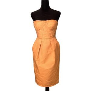 Lisa Baday Strapless Original Silk Dress- 4